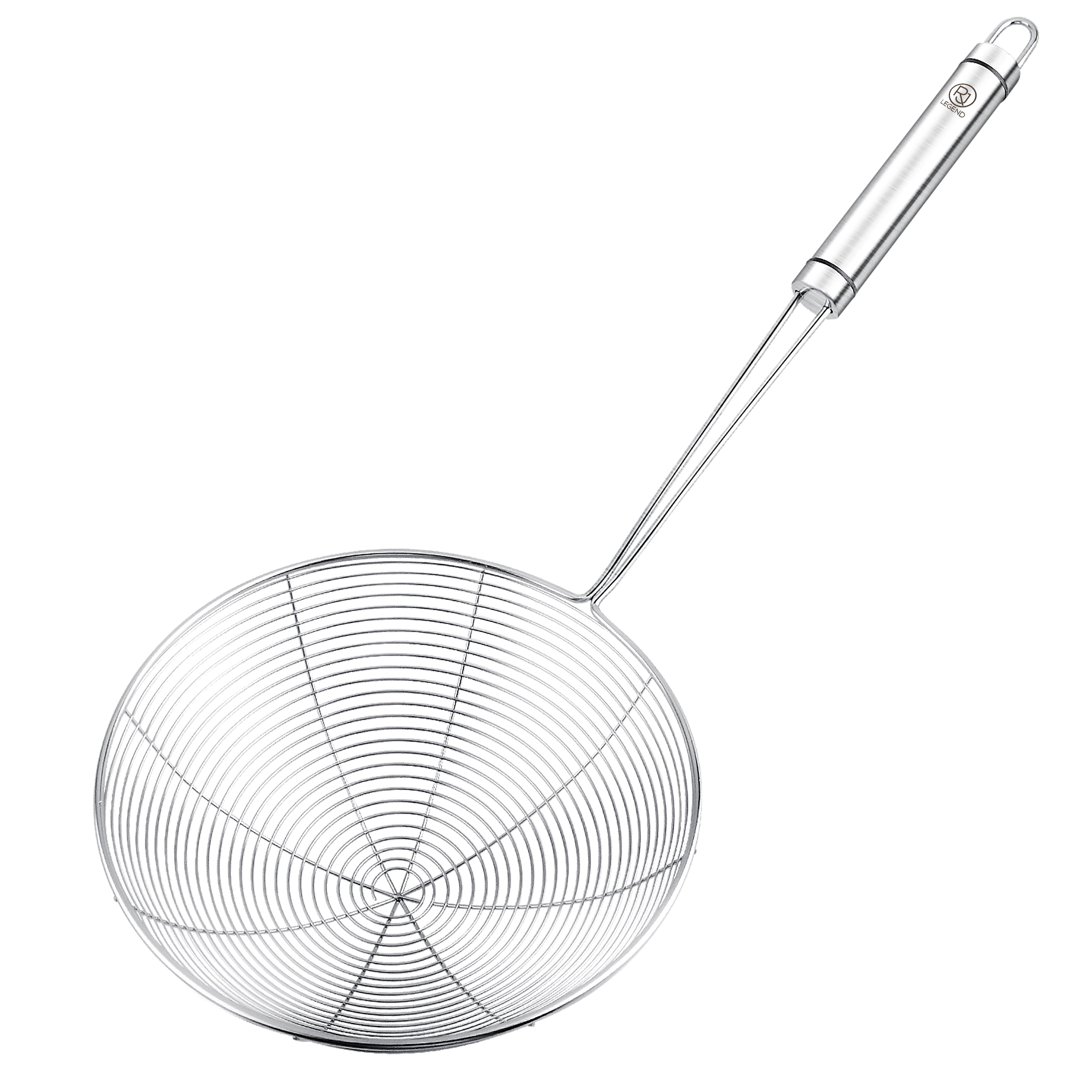 Spider Strainer, Cooking Spider, 5.5 Inch Spider Strainer Skimmer, Strainer  with Wood Handle, Fryer Scoop Strainers for Kitchen Pasta Strainer Slotted