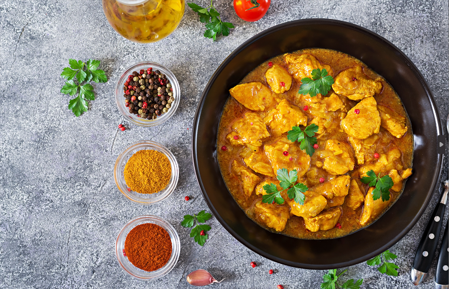 A Healthy take on Butter Chicken in a Dutch Oven Pot!